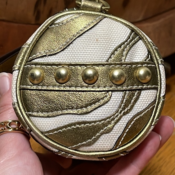 RARE COACH ZEBRA & STUD MINI BARREL CROSSBODY - Picture 8 of 13
